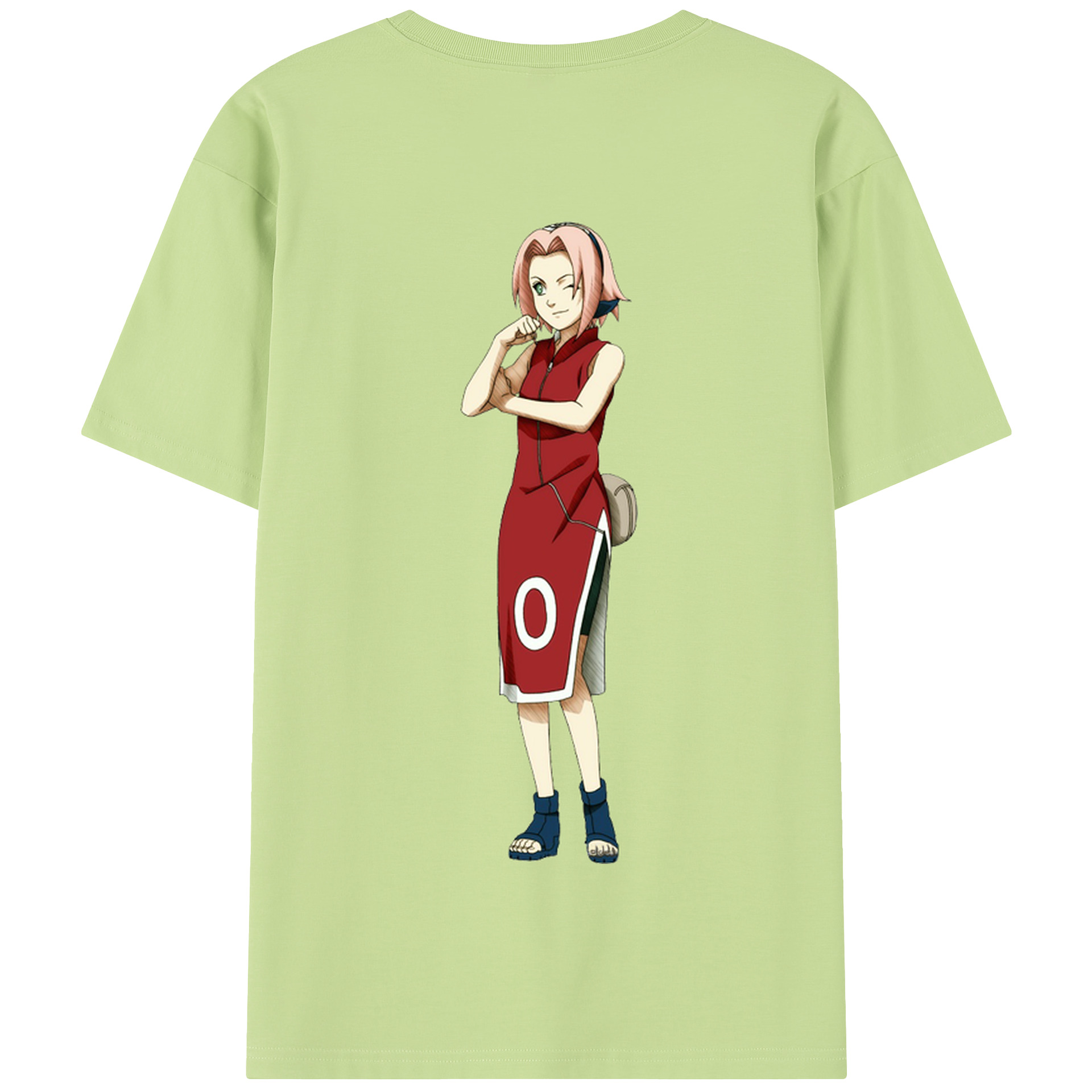 （画像用） NARUTO -ナルト- 春野サクラ Haruno Sakura 綿100％半袖Tシャツ（背面プリント）